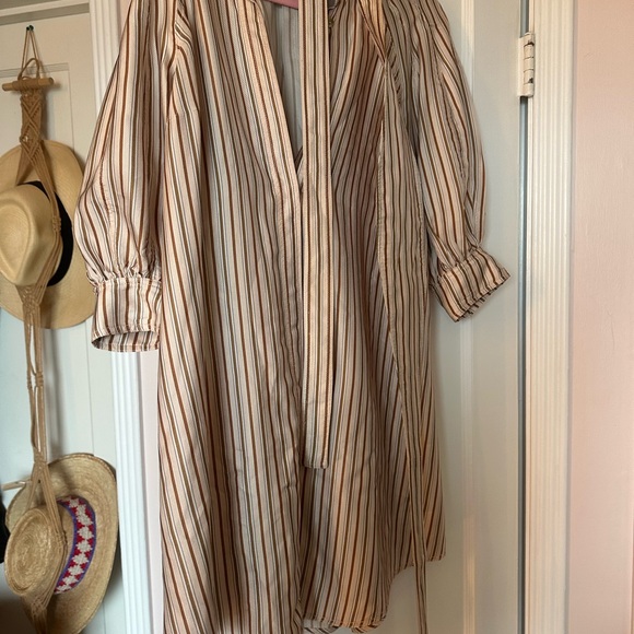 Zimmermann Painted Heart Silk Stripe Dress 1 small mini - Picture 6 of 8